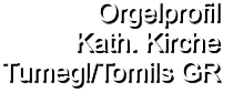 Orgelprofil  Kath. Kirche Tumegl/Tomils GR