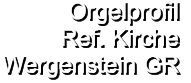 Orgelprofil  Ref. Kirche Wergenstein GR