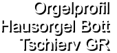 Orgelprofil  Hausorgel Bott Tschierv GR