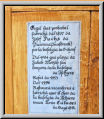 Inschrift des Orgelbauers Caluori nach Restaurierung
