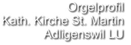 Orgelprofil  Kath. Kirche St. Martin Adligenswil LU