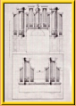 Prospektentwurf mit Rückpositiv, 1861, Kiene, Langenargen