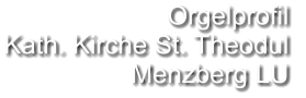 Orgelprofil  Kath. Kirche St. Theodul Menzberg LU