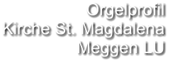 Orgelprofil  Kirche St. Magdalena Meggen LU