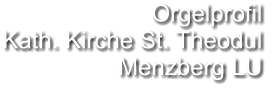 Orgelprofil  Kath. Kirche St. Theodul Menzberg LU