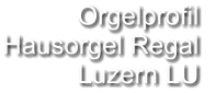 Orgelprofil  Hausorgel Regal Luzern LU