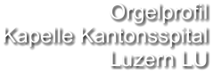 Orgelprofil  Kapelle Kantonsspital  Luzern LU