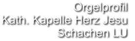 Orgelprofil  Kath. Kapelle Herz Jesu Schachen LU