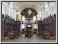 Fotomontage: Orgel in gleicher Bauweise im Kloster Rheinau im Chor der Klosterkirche St. Urban.