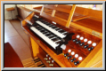 Spieltisch von der ersetzten Goll-Orgel aus Rain LU