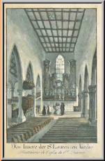 Orgel 1762, Jakob Bommer, Weingarten / Zeichnung Staatsarchiv St. Gallen.
