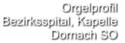 Orgelprofil  Bezirksspital, Kapelle Dornach SO