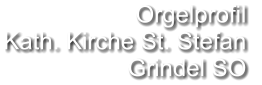 Orgelprofil  Kath. Kirche St. Stefan  Grindel SO