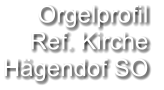 Orgelprofil  Ref. Kirche Hägendof SO