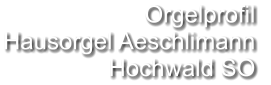 Orgelprofil  Hausorgel Aeschlimann Hochwald SO