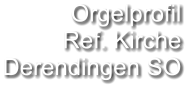 Orgelprofil  Ref. Kirche Derendingen SO
