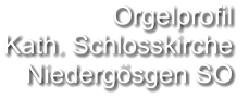 Orgelprofil  Kath. Schlosskirche Niedergösgen SO