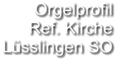 Orgelprofil  Ref. Kirche Lüsslingen SO
