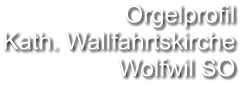 Orgelprofil  Kath. Wallfahrtskirche Wolfwil SO