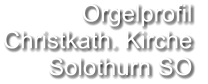 Orgelprofil  Christkath. Kirche Solothurn SO