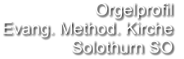 Orgelprofil  Evang. Method. Kirche Solothurn SO