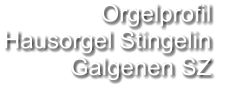 Orgelprofil  Hausorgel Stingelin Galgenen SZ