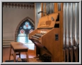 Spieltisch der Orgel in der Ref. Kirche Oberarth, Bild: Pietro Subero