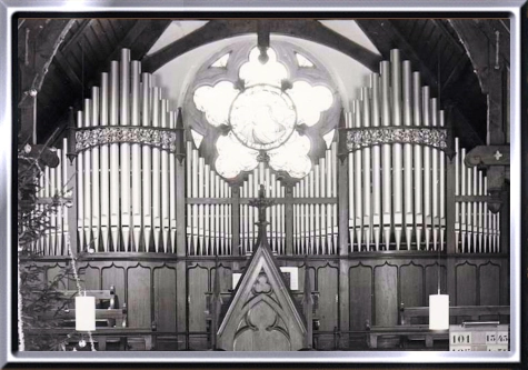 Oberarth SZ, Ref. Kirche, Orgel Goll 1918, pneumatisch 2P/11 
