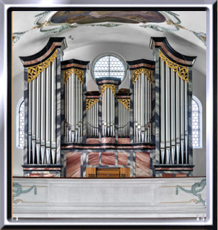 Ingenbohl SZ, Pfarrkirche St. Leonhard, Orgel von 2017, Metzler Dietikon, 3P/38.