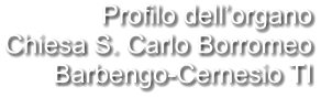 Profilo dell’organo Chiesa S. Carlo Borromeo Barbengo-Cernesio TI