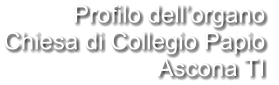 Profilo dell’organo Chiesa di Collegio Papio  Ascona TI