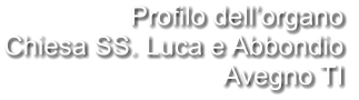 Profilo dell’organo Chiesa SS. Luca e Abbondio  Avegno TI