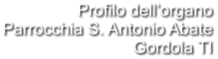 Profilo dell’organo Parrocchia S. Antonio Abate Gordola TI