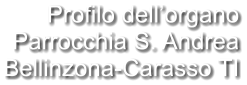 Profilo dell’organo Parrocchia S. Andrea Bellinzona-Carasso TI