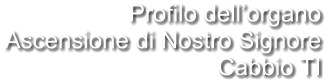 Profilo dell’organo Ascensione di Nostro Signore Cabbio TI