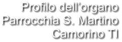 Profilo dell’organo Parrocchia S. Martino Camorino TI