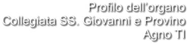 Profilo dell’organo Collegiata SS. Giovanni e Provino Agno TI