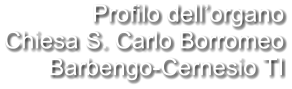 Profilo dell’organo Chiesa S. Carlo Borromeo Barbengo-Cernesio TI