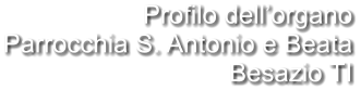 Profilo dell’organo Parrocchia S. Antonio e Beata Besazio TI