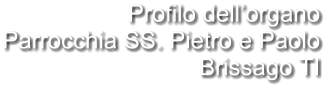Profilo dell’organo Parrocchia SS. Pietro e Paolo Brissago TI