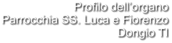Profilo dell’organo Parrocchia SS. Luca e Fiorenzo Dongio TI