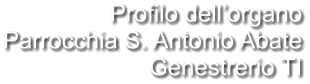 Profilo dell’organo Parrocchia S. Antonio Abate Genestrerio TI