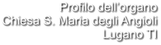 Profilo dell’organo Chiesa S. Maria degli Angioli Lugano TI