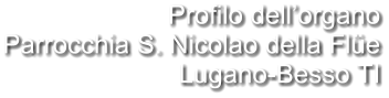 Profilo dell’organo Parrocchia S. Nicolao della Flüe Lugano-Besso TI