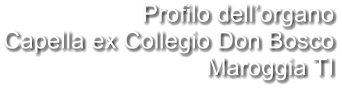Profilo dell’organo Capella ex Collegio Don Bosco Maroggia TI