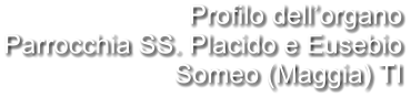 Profilo dell’organo Parrocchia SS. Placido e Eusebio Someo (Maggia) TI