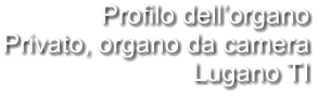 Profilo dell’organo Privato, organo da camera Lugano TI