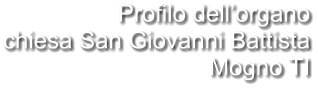 Profilo dell’organo chiesa San Giovanni Battista Mogno TI