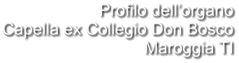 Profilo dell’organo Capella ex Collegio Don Bosco Maroggia TI