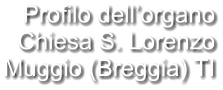 Profilo dell’organo Chiesa S. Lorenzo Muggio (Breggia) TI
